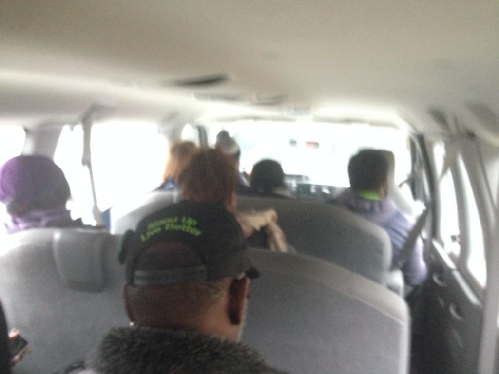 ZachForRespect's tweet image. in a van for the next action! stay tuned... #walmartstrikers