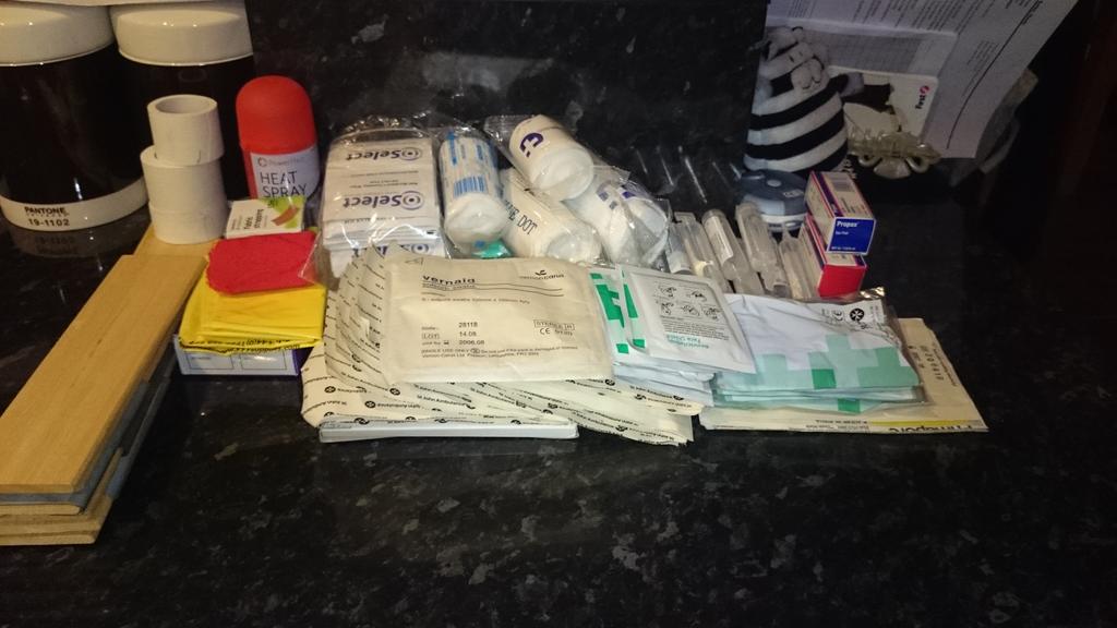 Got our first aid kit ready for the weekend, here's hoping we don't need it 😀 #WeAreRugby