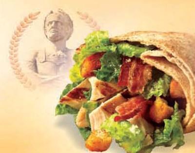 #HailCaesar Featuring our yummy Chicken Caesar pita!