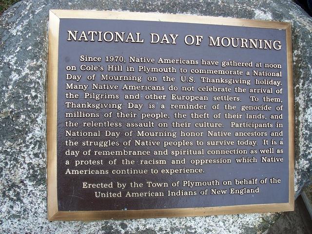 Today is National Day of Mourning #NoThanksNoGiving