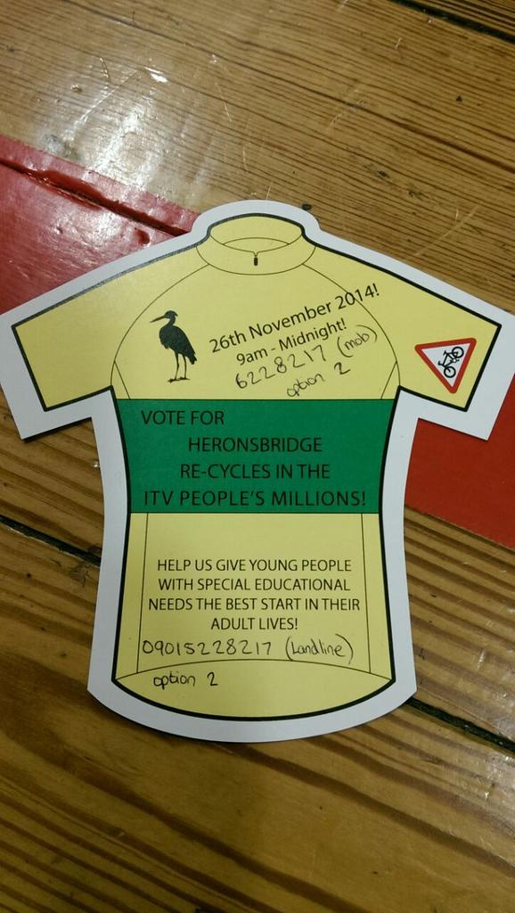 mousecollins's tweet image. Please vote for Heronsbridge school (Bridgend). They make a big difference. Every vote counts! #itvpeoplesmillions