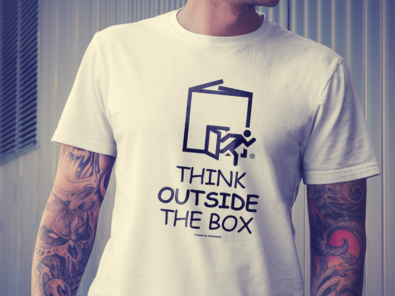 Logoswish's tweet photo. "Think Outside The Box" T-Shirt for Designers - http://t.co/dont4UusG9 | | | #design #tshirt #art #graphicdesign http://t.co/JAM0UAsTGf
