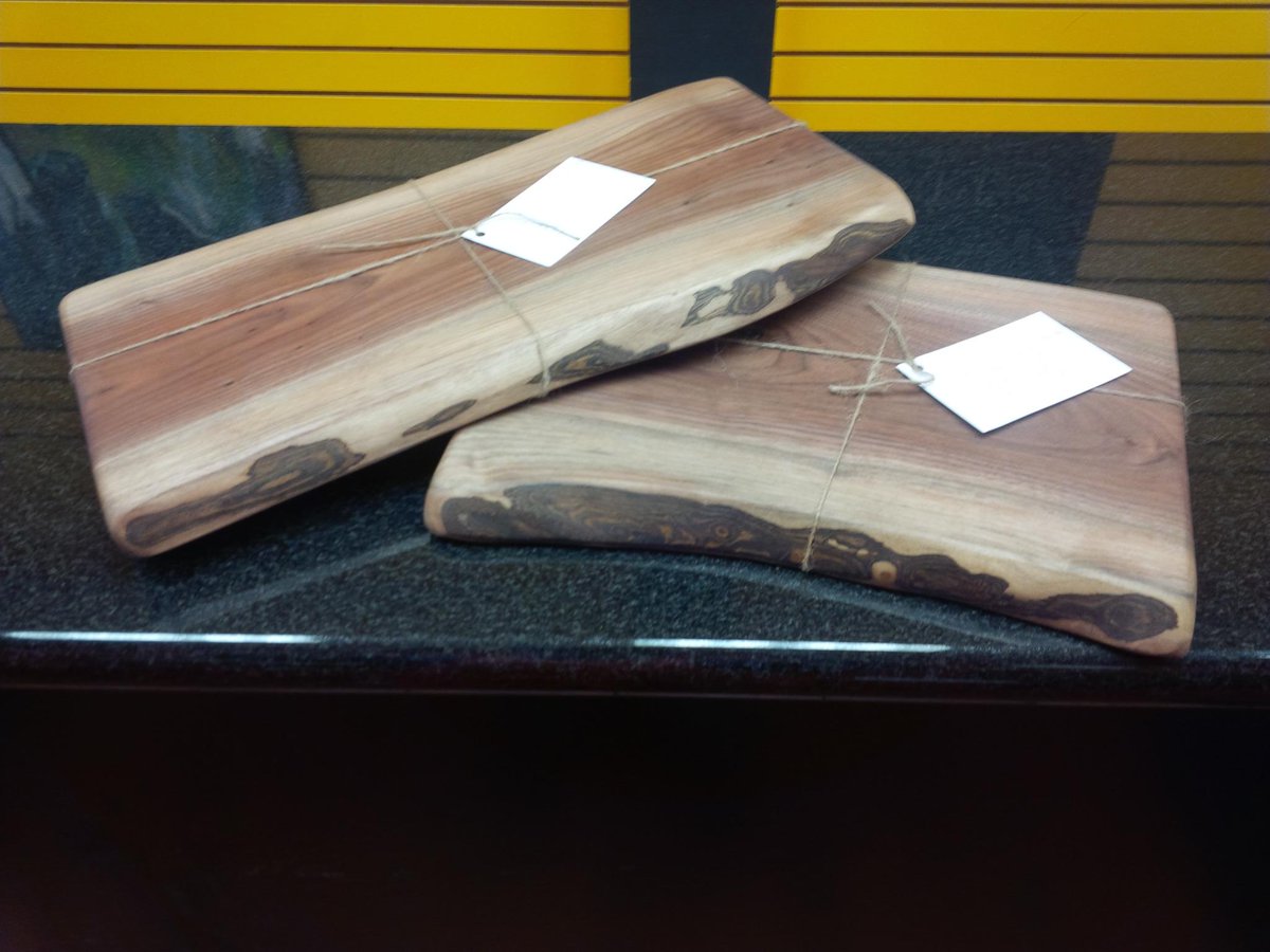 ASwissInParis's tweet photo. Stocked up on some beautiful (and affordable) live edge Walnut Cheeseboards. Come on in and have a look. http://t.co/QTVh0fFdBL