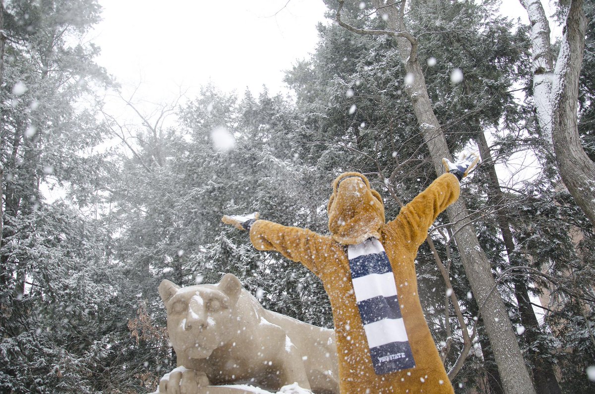 That feeling when it's the first snowfall of the season on campus...