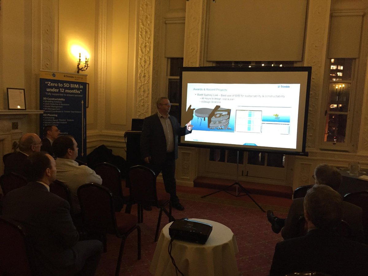 Rapid5D's tweet photo. Steve presenting @TrimbleBuilding solutions at #ACostE #BIM http://t.co/zPiBybedWa