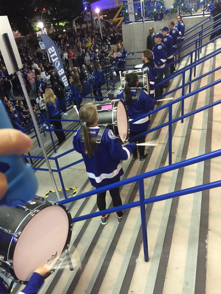 attack2015's tweet photo. Attack playing pregame at the @TBLightning game. http://t.co/JFqHBPU36R