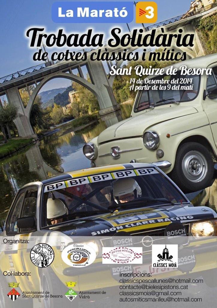 classicspskllns's tweet photo. El 14 de Desembre treiem els cotxes clàssics i mítics per @la_marato a Sant Quirze de Besora!!!! http://t.co/96f2r7Dcut