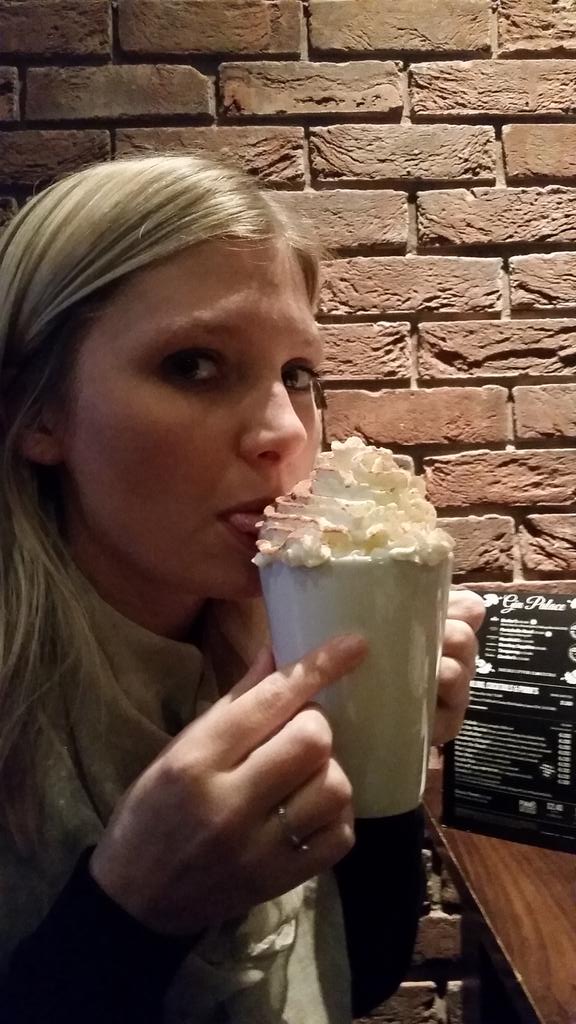 hannahwhite454's tweet photo. Hot chocolate with my girl. Love her #AllINeed http://t.co/yPfR90E3D9