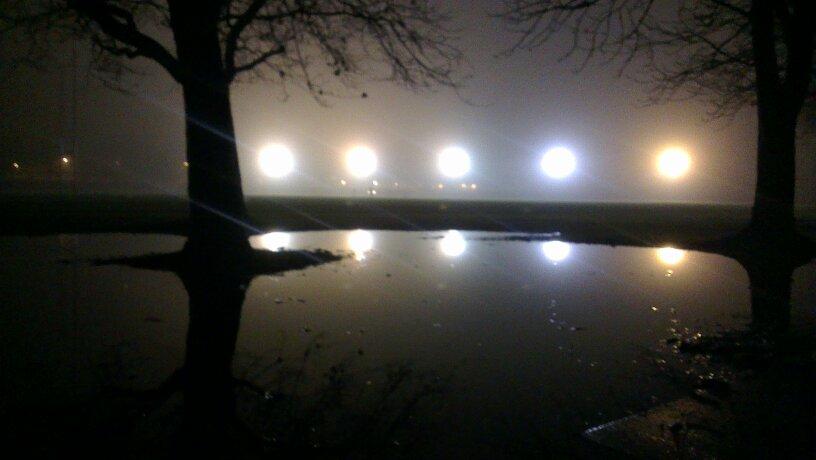Somewhere out there, the U13s are training...
