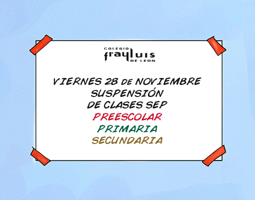 frayluisdeleonQ's tweet photo. Suspensión de Clases SEP #ConsejoTecnicoEscolar @preescolarfll @Primfrayluis @secundariafll http://t.co/bybpYdiOyJ