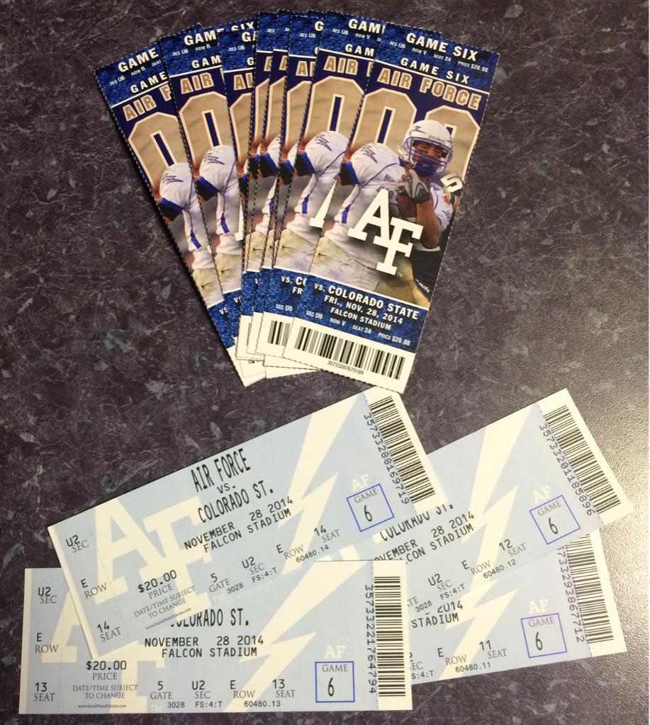 MattPauleyOnAir's tweet image. Santa is here early! We have all these @AFFootball tickets for Fri v. #CSU. If you want them, stop by #StadiumBar 3-6