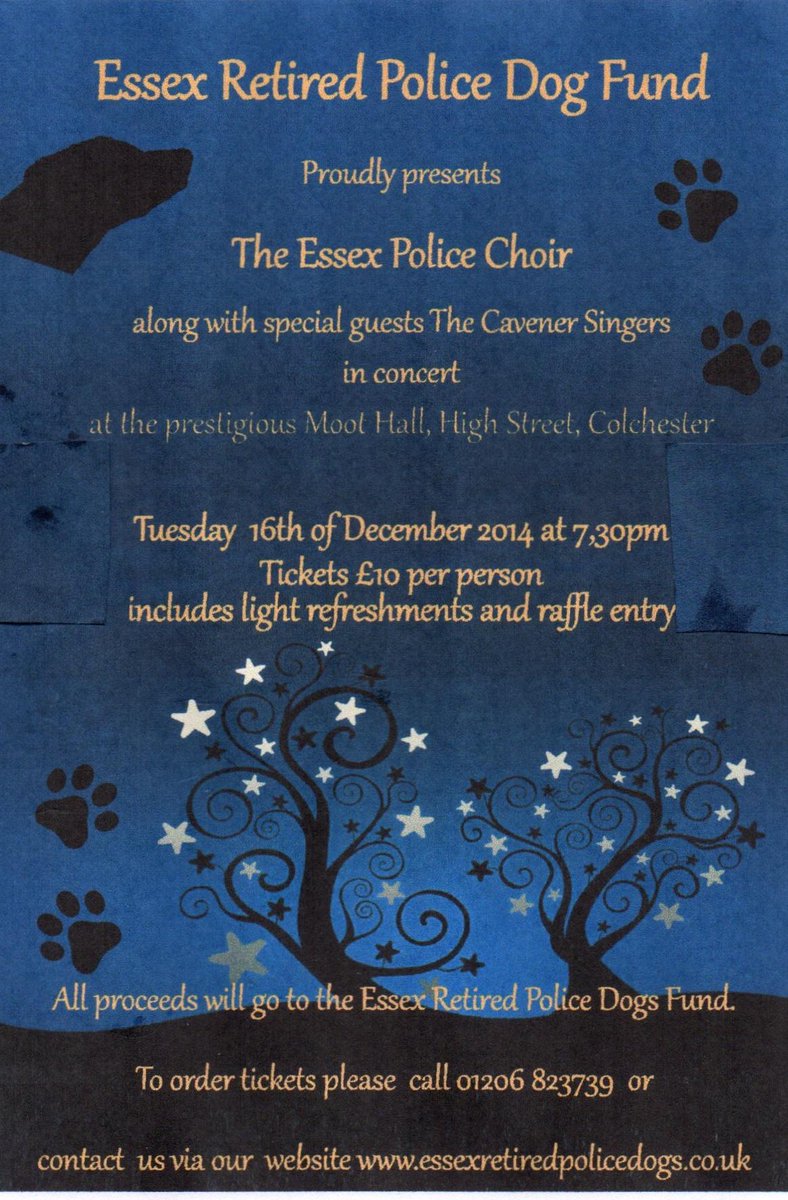 ERPDF's tweet photo. THANK YOU @ColchesterAds for the article about Essex Retired Police Dogs Fund Xmas Concert etc http://t.co/H61XAX5tir http://t.co/9w87ChBh1B