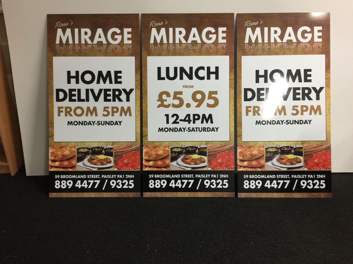 nice set of 6 #dibondsigns printed by the team #feelinghungry