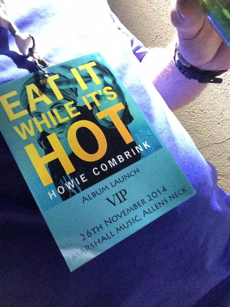 rabobie72's tweet photo. Great @HowieCombrink album launch ! #EatItWhileItsHot @SheerGroup @melissaconradie @ArneModel @RADAhealing http://t.co/y4sl2C9zd6