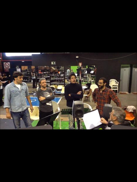 4 BESTIAS del musical! @Ignasividalofi <a href="/davidordinas/">DAVID ORDINAS</a> <a href="/infovictordiaz/">Info Víctor Díaz</a> y #SergiAlbert #gala15aniversarioStage