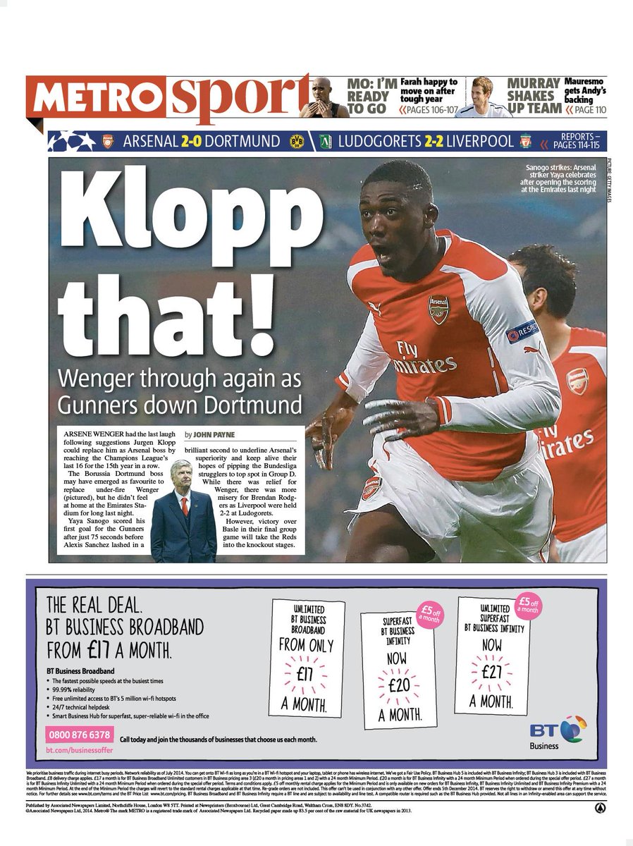 Portada de Metro del 27 de Noviembre