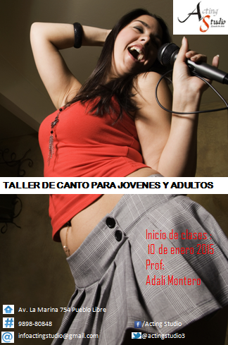 actingstudio3's tweet photo. Taller de Canto
(sábados de 2pm a 5pm)
Cupos Limitados http://t.co/OCj8TyeXBI
