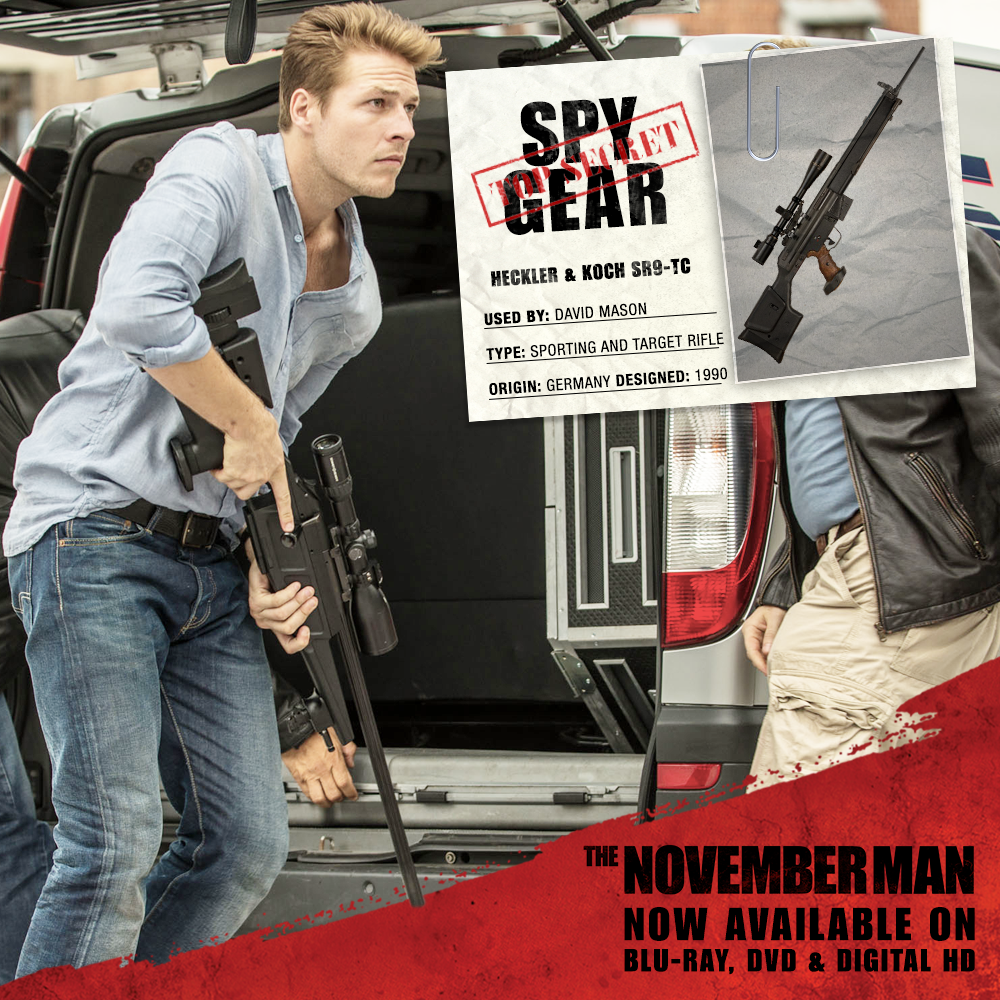 TheNovemberMan's tweet photo. The Heckler &amp; Koch SR9-TC, used by Mason in #TheNovemberMan. http://t.co/kVxcCEgeyp