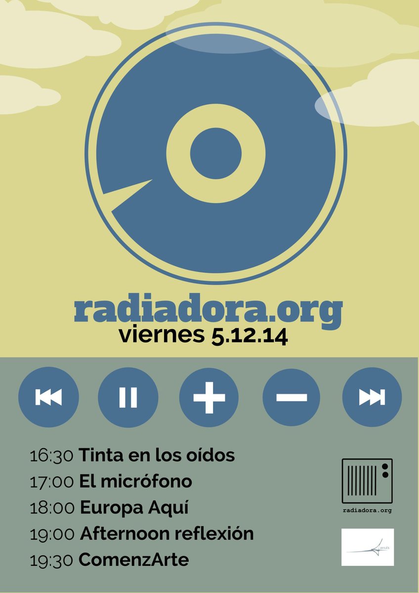 Mañana viernes 5 de diciembre en #radiadora