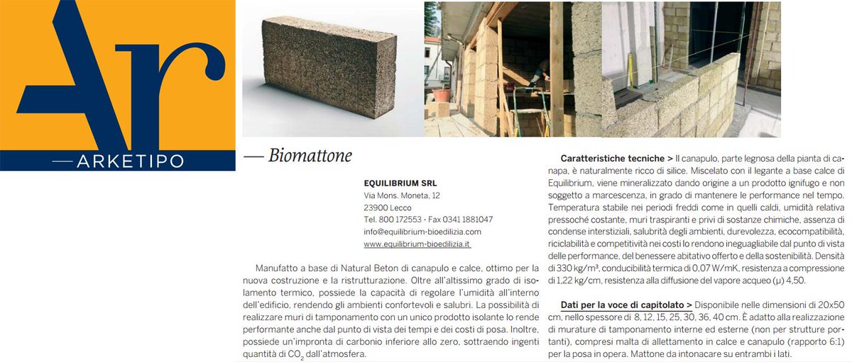 Equilibrium_Srl's tweet photo. Il Biomattone di Equilibrium su Arketipo. http://t.co/KFN0kXEh2t