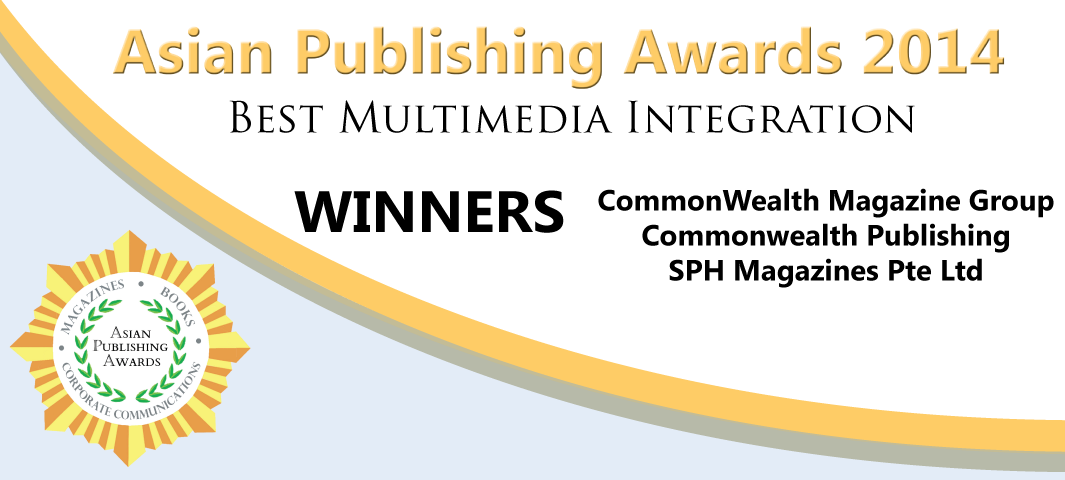 AsianPublishing's tweet photo. CONGRATULATIONS to the winners of the BestMultimediaIntegration!
Know the other winners here: http://t.co/kxIrB7nvNT http://t.co/KhyZuZ1Leg