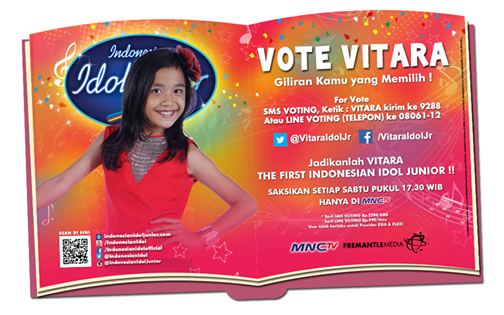 VitaraIdolJr's tweet photo. Ayoo ditunggu yah dukungan SMS &amp; tlp nya sebanyak mungkin.. Masiiih :) #IdolJr @Official_MNCTV @IndonesianIdol http://t.co/Isr3nzmkL3