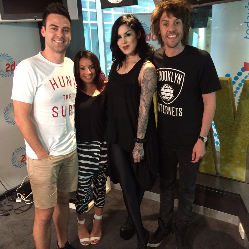 HitNetworkAUS's tweet image. Thanks to mega babe @thekatvond for coming on #DanAndMaz... Can't wait to see you at #Sephora on Saturday. Xx