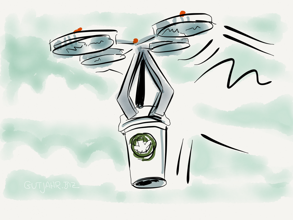 gutjahr's tweet photo. Was fehlt: Die Kaffeedrohne http://t.co/76IqUelrWT