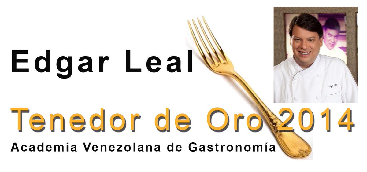 cocinaleal's tweet photo. Agradecido a la Academia Venezolana de Gastronomía por tan importante distinción: Tenedor de Oro 2014 un gran honor! http://t.co/CFjrQFzKiv