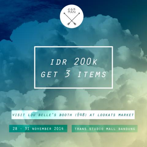 ESTman_ID's tweet image. The wise way to save your money: walk your feet tommorow to TSM Bdg, find @loubelleshop at @LOOKATSmarket, find me!