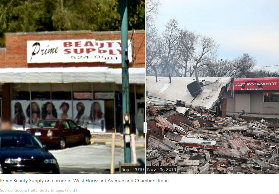 Ferguson before and after the riots photos