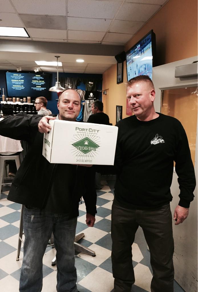 PortCityBrew's tweet photo. Reminder: tonight we're open til 10 and have specials on cases, which @CDowl1 graciously models #turkeyescape #dcbeer http://t.co/bvVNVlCqiI