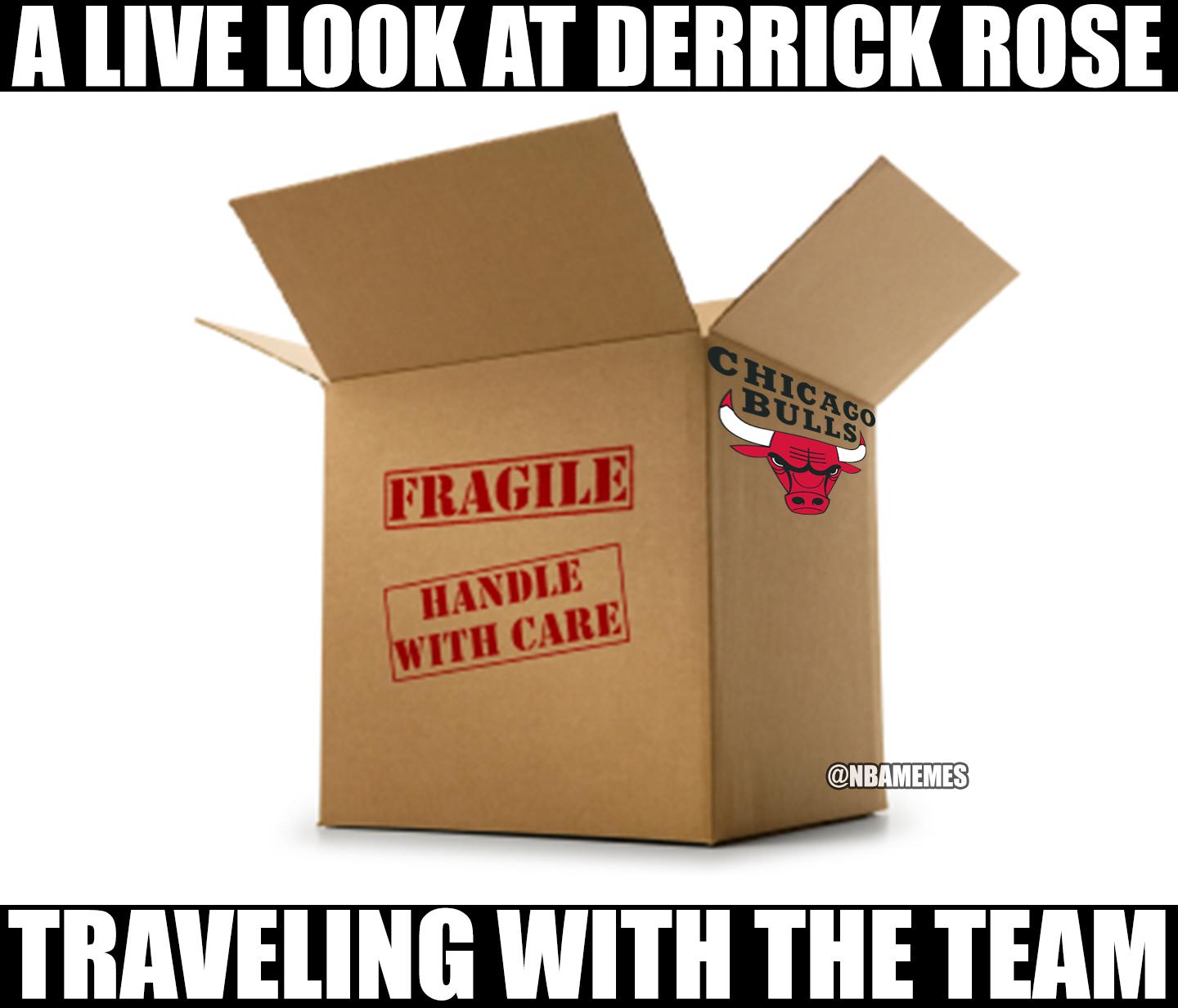 Nba Memes A Live Look At Derrick Rose Traveling With The Team Bulls Http T Co Idot4ppyvw Twitter