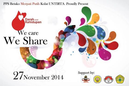 Ayo teman donorkan darahmu . Hari ini jam 9 pagi di teras masjid Untirta .