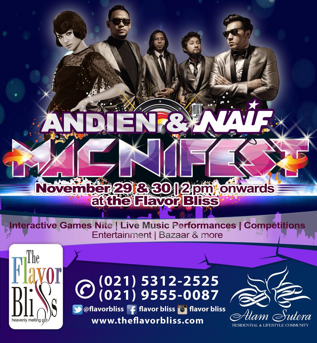 KapanLagicom's tweet photo. #MACNIFEST- Music, Art, Culinary, Technology Festival by @flavorbliss. @andienaisyah &amp; @naifband will rock the stage! http://t.co/5MomuDRGEu