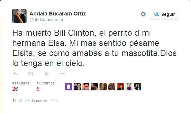 Monchiito_'s tweet photo. "@El_Padrinator: #RipBillClinton. http://t.co/Calc7Onqqg"