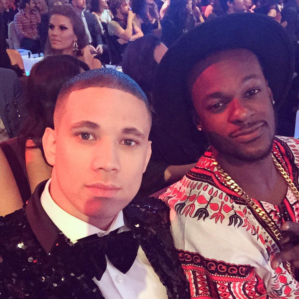 itisnathaniel's tweet photo. Good catchup with this brother from another mother. Keep a good eye from new music from @timomatictheone! #ARIAs http://t.co/yZJW2AlcV4