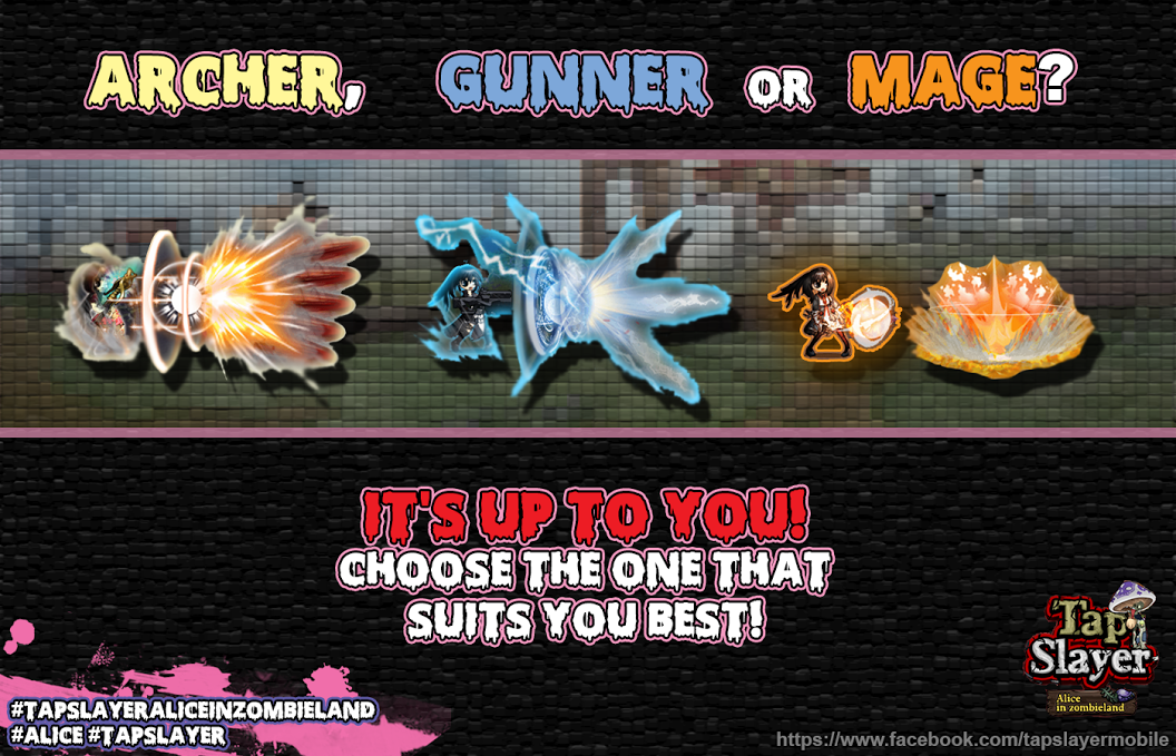 TapslayerAlice's tweet photo. ARCHER: multi-lane hit. GUNNER: single-lane, penetrating beam. MAGE: huge meteor that deals splash damage. #Tapslayer http://t.co/CH3Qg1id5B