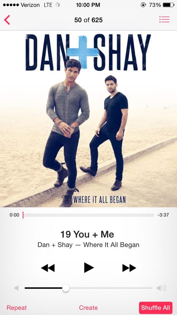 cassandra_misch's tweet photo. Put my music on shuffle and this is the first song to come on. My phone knows me too well! @DanAndShay #dasherforever http://t.co/k9PqcqkVIy