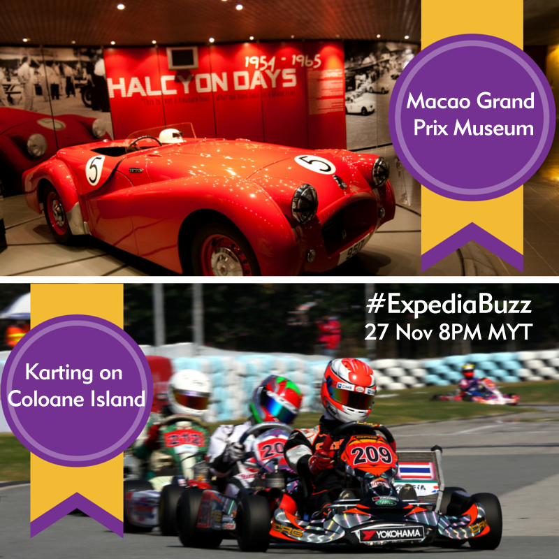 ExpediaAsia's tweet photo. Live life on the fast lane in Macao! Join #ExpediaBuzz 8pm MYT tonight to win great Macao Prizes! http://t.co/Ztj9lkyUWQ