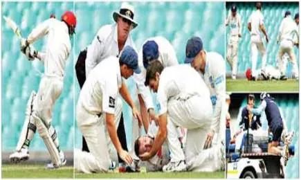 shah_bhr's tweet photo. Very sad news for cricket world. Australian cricketer Hughes dies, Three days after being hit on the head by a Ball. http://t.co/2GUrwF59XD