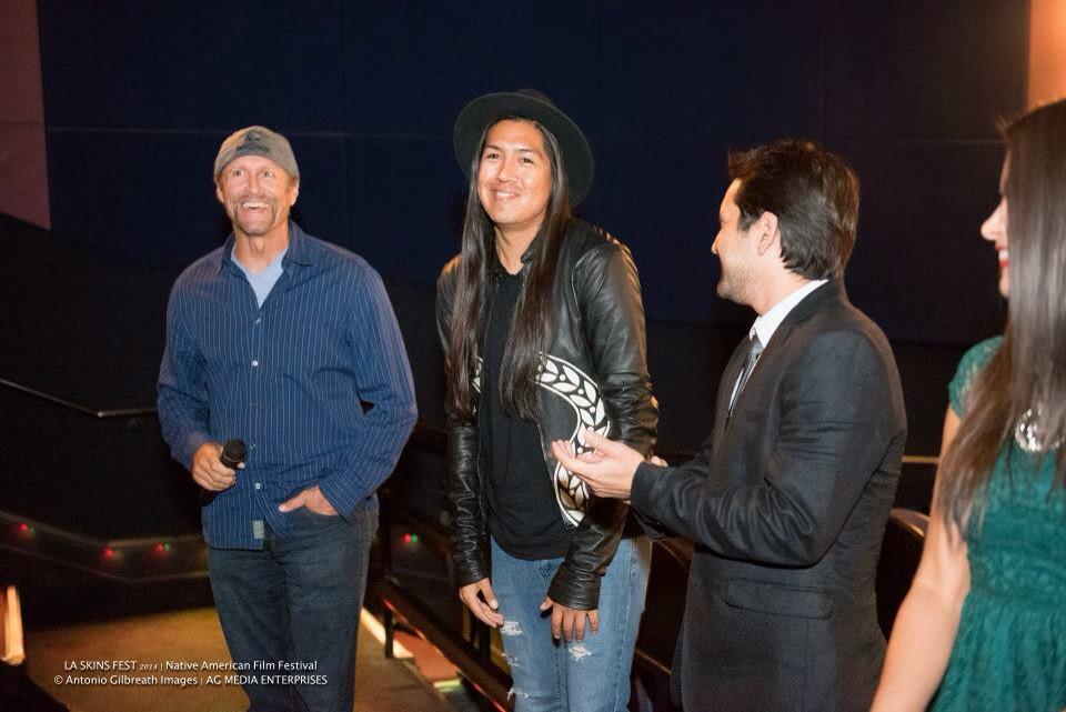 WambliEagleman's tweet image. "Eugene" at @drunktown_movie Q&amp;amp;A in LA @LASKINSFEST ! Antonio Gilbreath images. #Nativeactor #nativefilm #nativecast