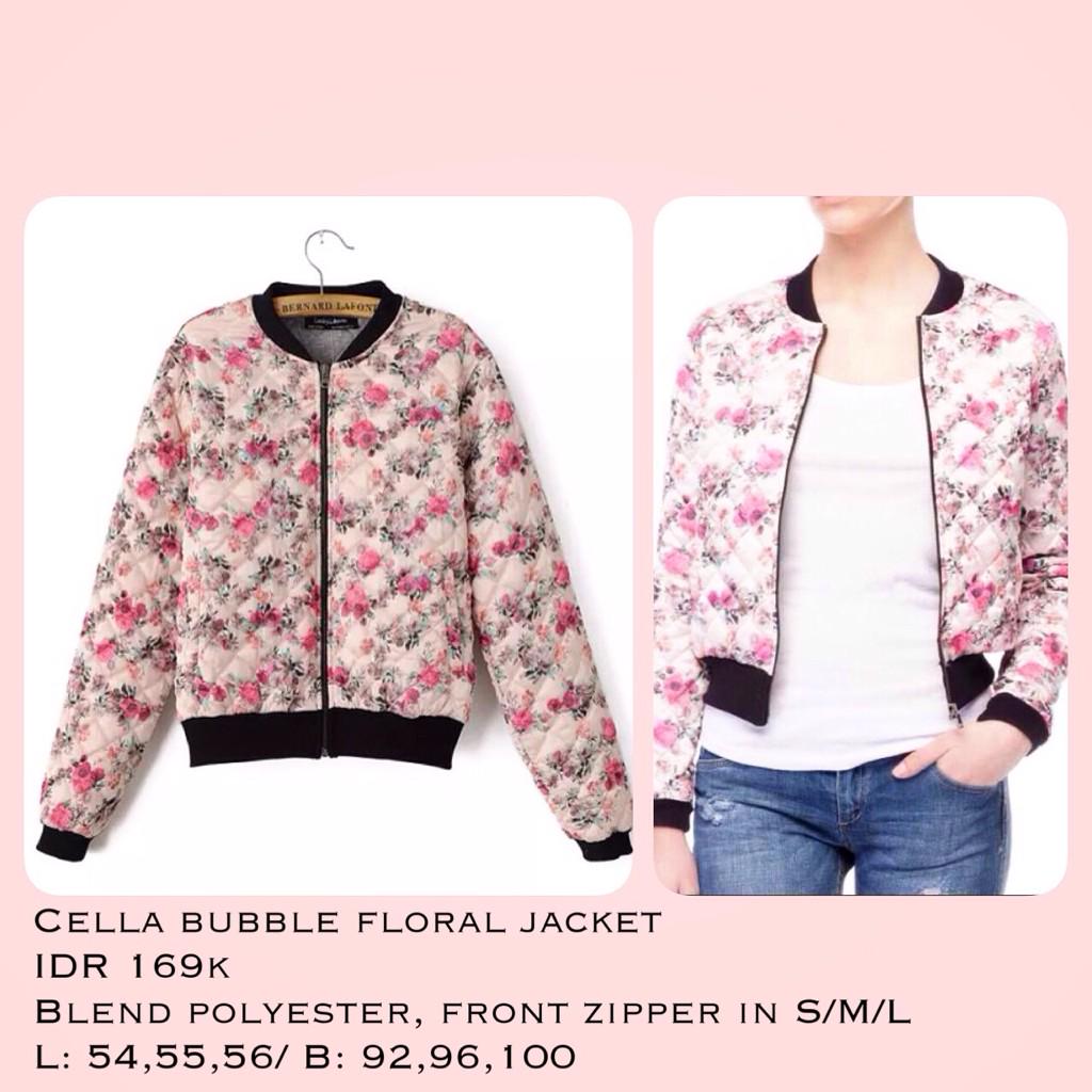 Piwanata's tweet image. Like it 😍😘RT @AWCFancy Cella bubble floral jacket
IDR 169k
Blend poly in S/M/L
 #iklanlaku