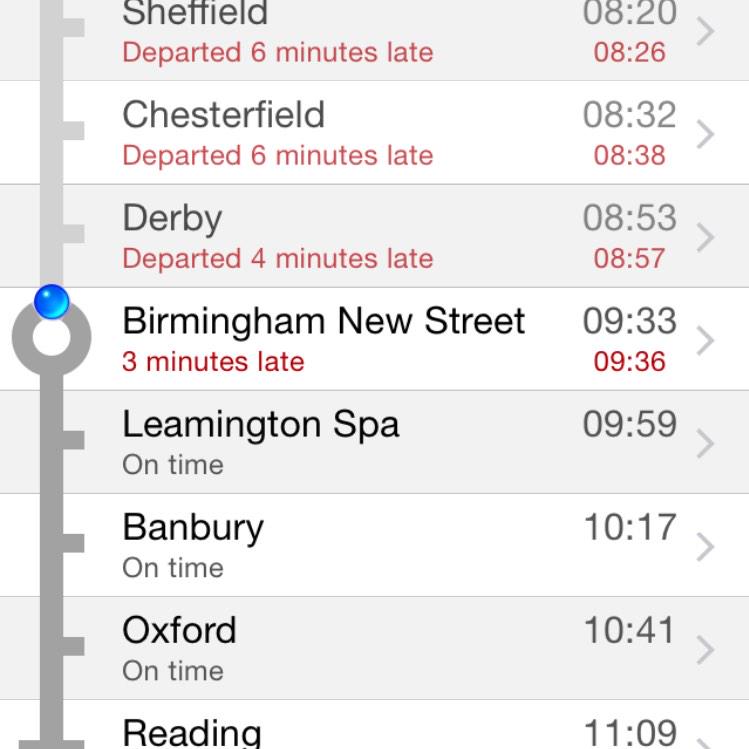 jacksonj04's tweet image. Huh? When I first boarded this #uktrain it was timetabled to arrive at 9.26. It's now timetabled at 9.33. Wat?