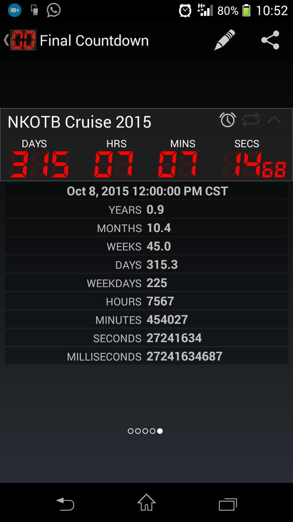 Tatjana_KTBSPA's tweet photo. 27.241.634.687 Milliseconds til #NKOTBCruise2015 @Betty3nkotb @dannywood @joeymcintyre @jordanknight @DonnieWahlberg http://t.co/9WmX2TbWts