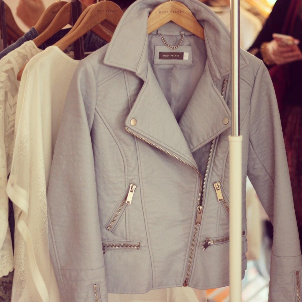 CiaraODoherty's tweet photo. My favourite pick from the @mintvelvet SS15 press event has to be this gorgeous real leather biker jacket ✨ #MVSS15 http://t.co/TnYSnZj7Xz