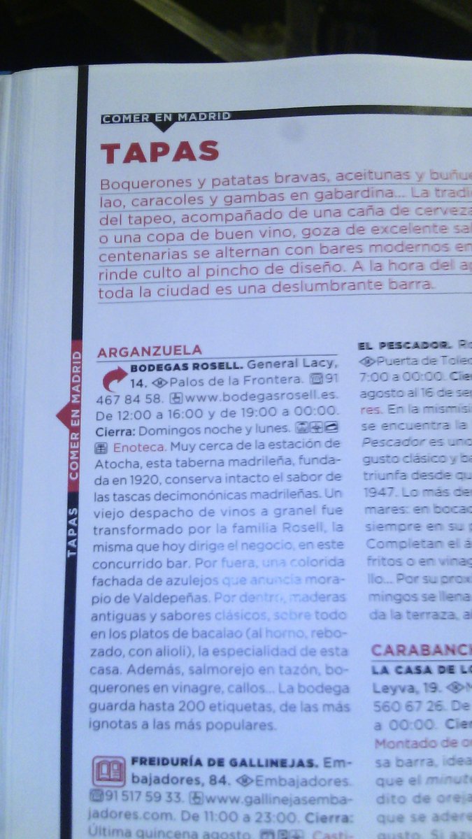 Donde tapear en Madrid. Guia metropoli 2015. #cmuimp