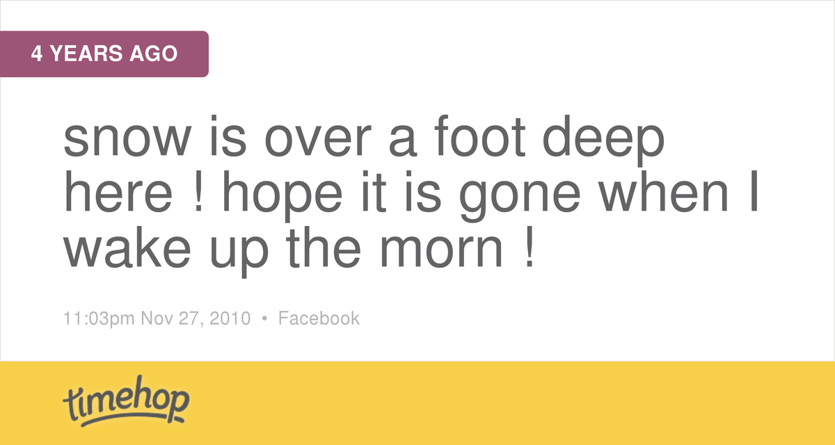 middlock's tweet image. And ppl are complain about it being cold out there ?  timehop.com/c/fs:164569460…