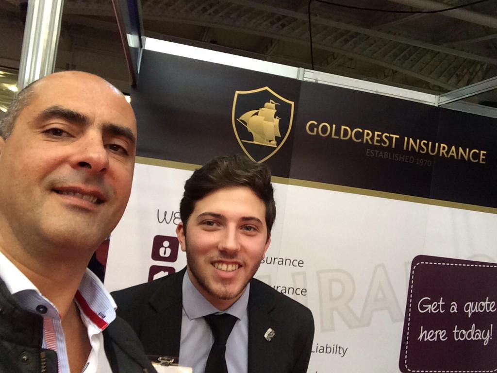 mcsquareltd's tweet photo. Good to see Max from @GoldcrestInsure visit for low cost insurance #Thebusinessshow2014 stand 628 http://t.co/svvahyp0ku