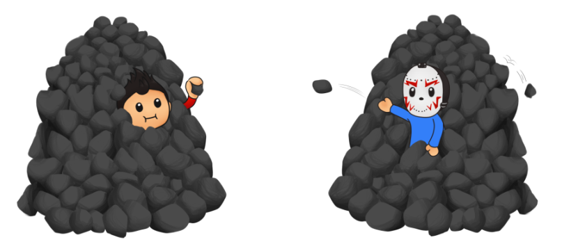 CotardGimmick's tweet photo. @H2ODelirious @VanossGaming You guys throw too many rocks http://t.co/W7NHJzwH7m